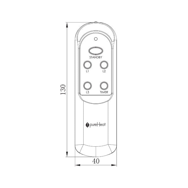 pureHeat GARAGE & PATIO Remote Control