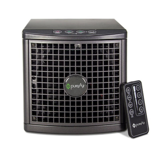 pureAir 1500 Air Purifier front view with remote control