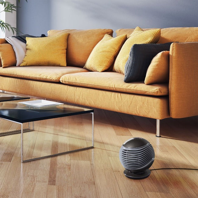 pureHeat WAVE oscillating heater in living room